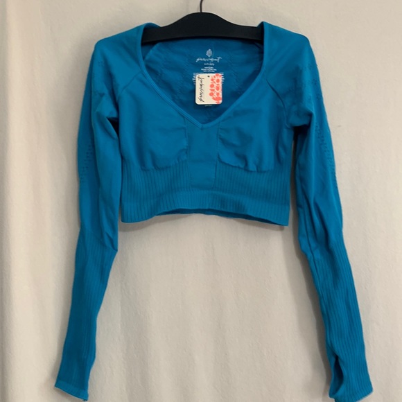 Free People Good Karma Crop Long Sleeve Layer xs/s - Picture 5 of 9